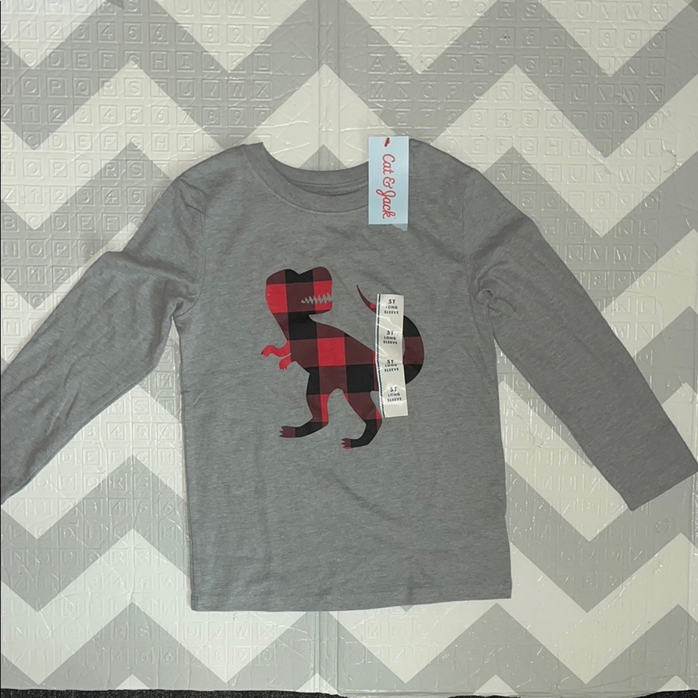 Gray Dinosaur Kids Shirt by Cat & Jack 5T